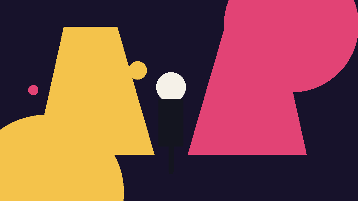 An abstract stage-themed illustration for a guide to using Japanese phrases at a jam session
